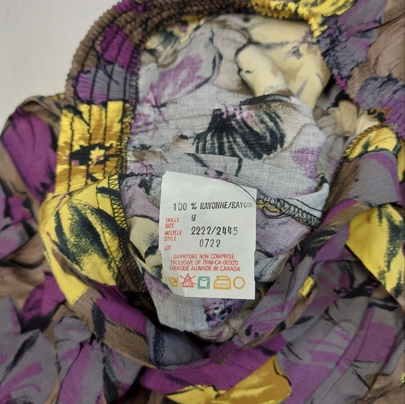 Tochi Vintage Floral Rayon Skirt Blouse Set, Medium - Picture 10 of 16